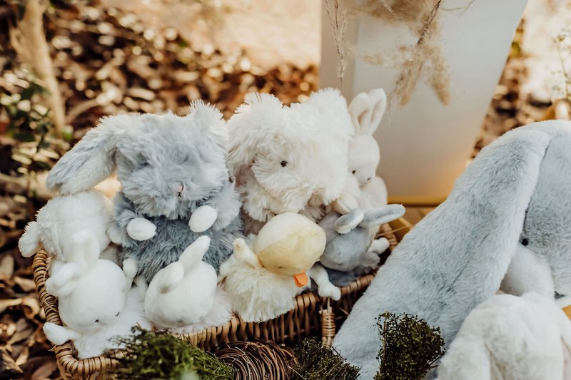 Bunnies By The Bay knuffel Wee klein Konijntje grijs