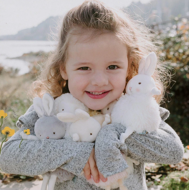 Bunnies By The Bay Roly-Poly knuffel konijn wit