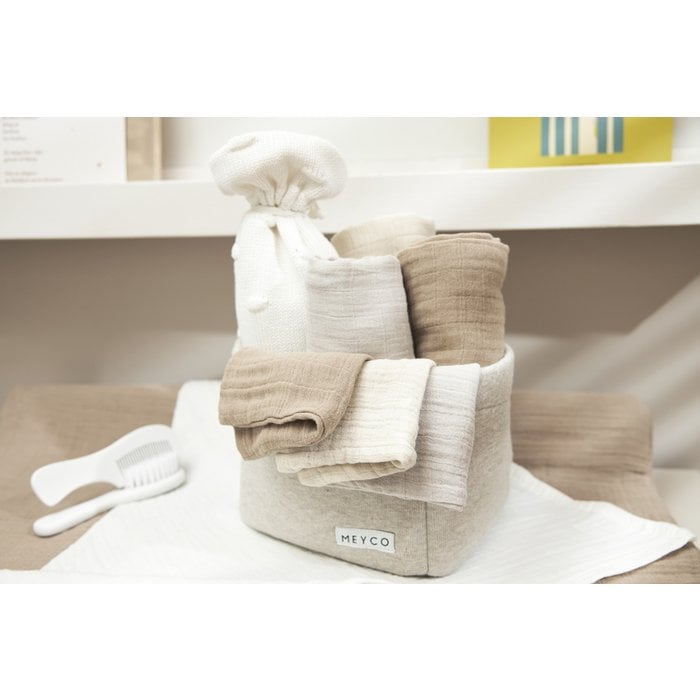 Meyco Hydrofiele doeken pre-washed 17/20cm Soft Sand/Greige/Taupe - 3 pack